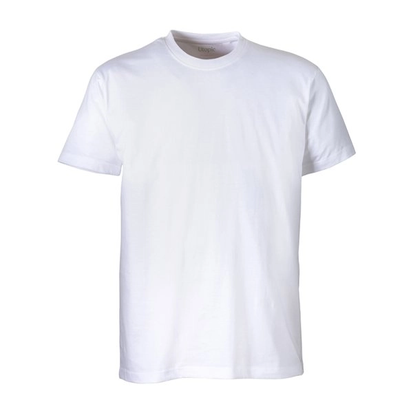T-shirt unisex bianca in cotone biologico da 145 g/m2
