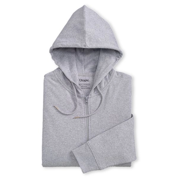 Immagine Felpa con cappuccio e zip unisex in cotone e poliestere rigenerati da 280 g/m2