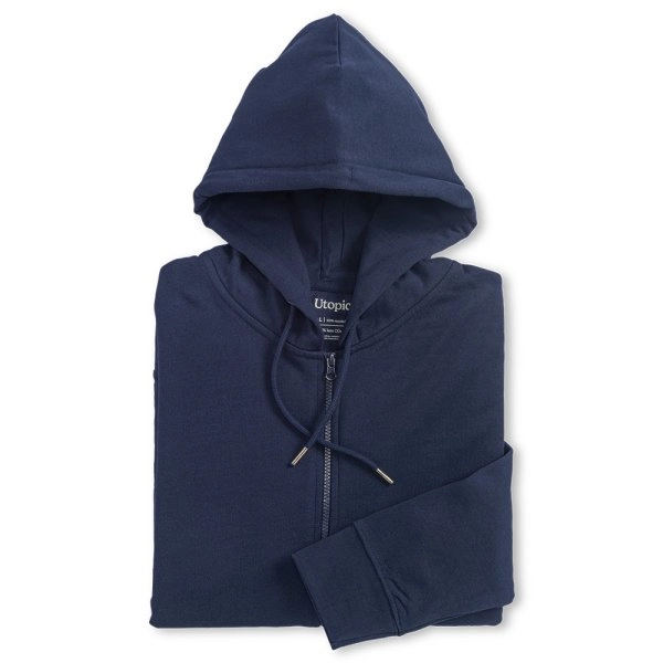 Immagine Felpa con cappuccio e zip unisex in cotone e poliestere rigenerati da 280 g/m2