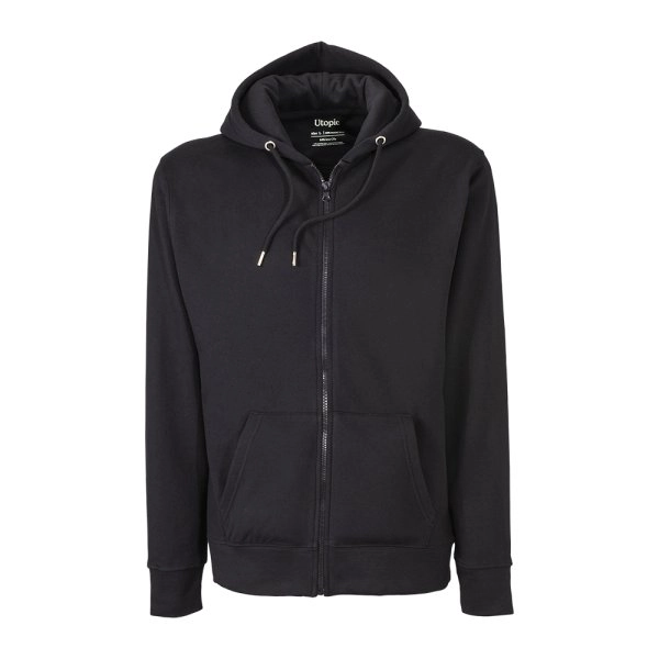Immagine Felpa con cappuccio e zip unisex in cotone e poliestere rigenerati da 280 g/m2