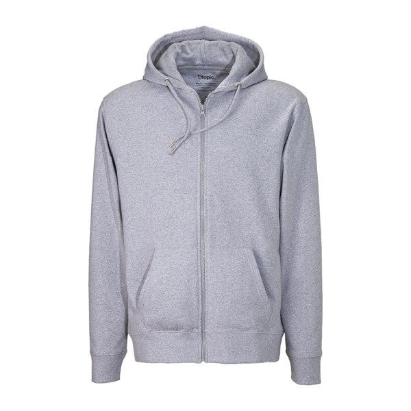 Immagine Felpa con cappuccio e zip unisex in cotone e poliestere rigenerati da 280 g/m2