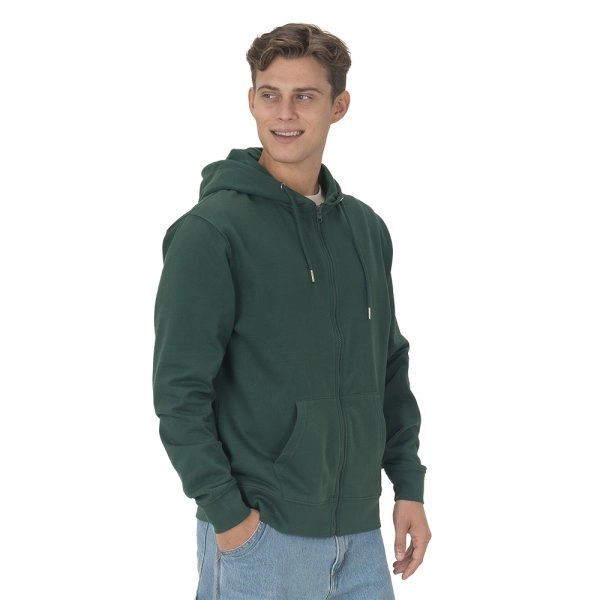Immagine Felpa con cappuccio e zip unisex in cotone e poliestere rigenerati da 280 g/m2