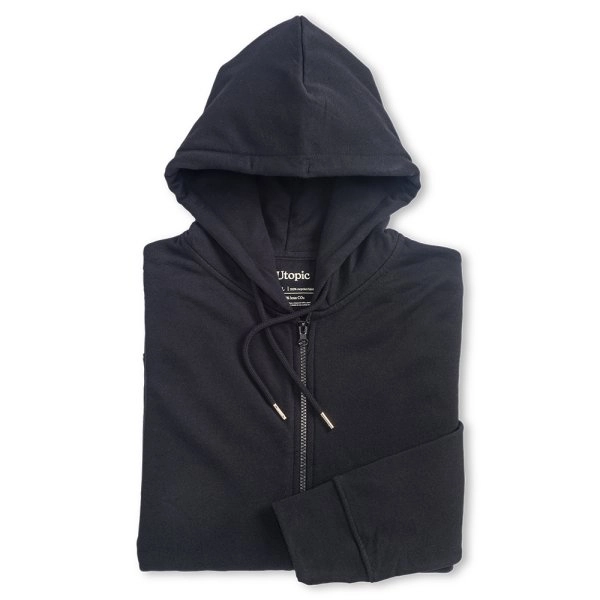 Immagine Felpa con cappuccio e zip unisex in cotone e poliestere rigenerati da 280 g/m2
