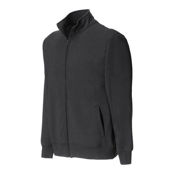 Immagine Felpa con zip unisex in cotone e poliestere rigenerati da 280 g/m2