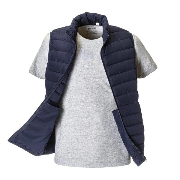 Immagine Smanicato trapuntato unisex in poliestere rigenerato (esterno) da 75 g/m2