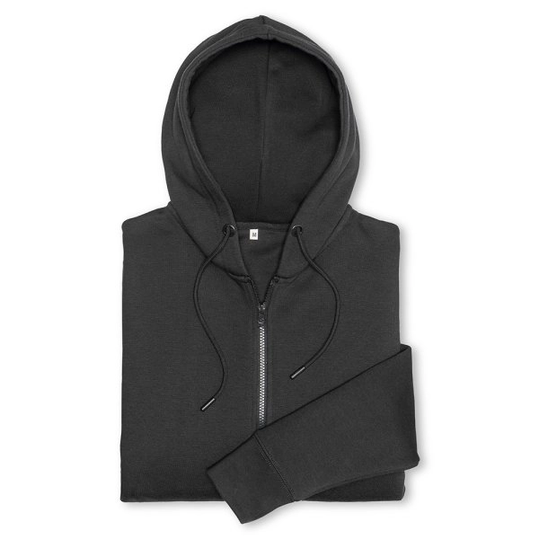 Immagine Felpa con cappuccio e zip unisex in cotone biologico e poliestere riciclato da 280 g/m2