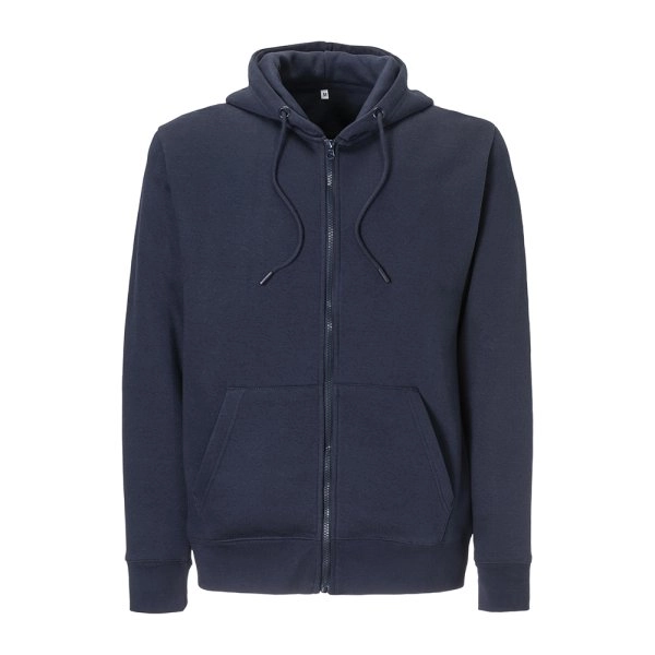 Felpa con cappuccio e zip unisex in cotone biologico e poliestere riciclato da 280 g/m2