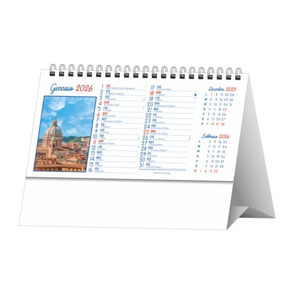 H053 ROMA - Calendario Illustrato da Tavolo