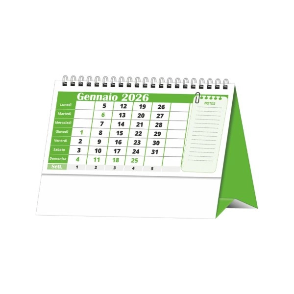 H040 New Color Desk - Calendario Da Tavolo