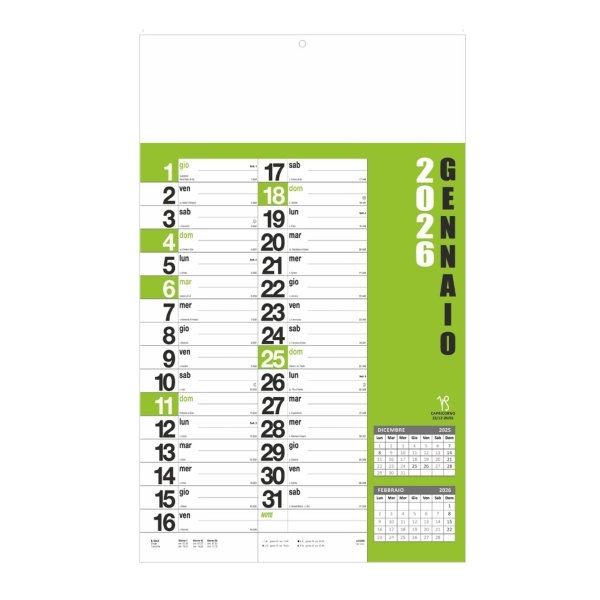 Immagine B096 - Norvegese Calendario Trimestrale 12 fogli