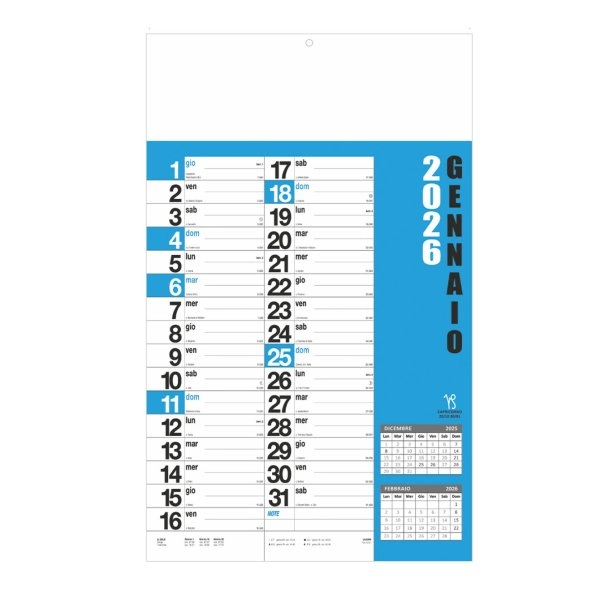 Immagine B096 - Norvegese Calendario Trimestrale 12 fogli