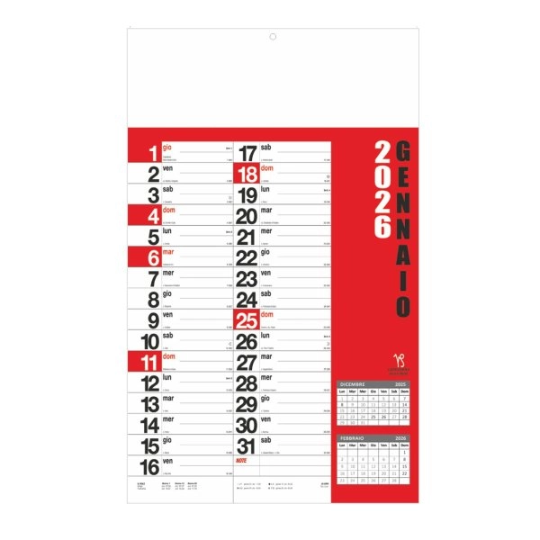 Immagine B096 - Norvegese Calendario Trimestrale 12 fogli