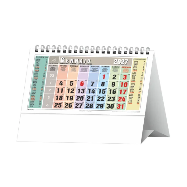 H017 Calendario Multicolor