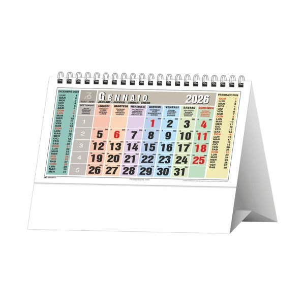 H017 Calendario Multicolor
