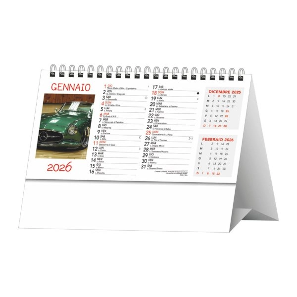 H014 - CALENDARIO DA TAVOLO AUTO SPORTIVE