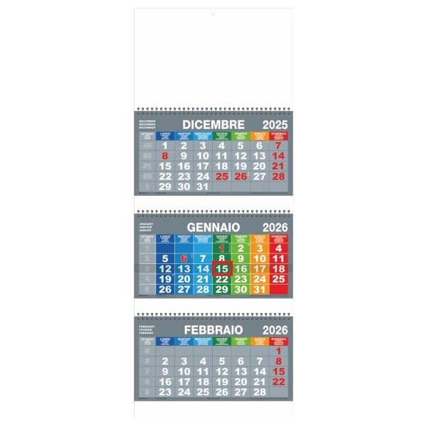 F010 Calendario - Trittico con cursore