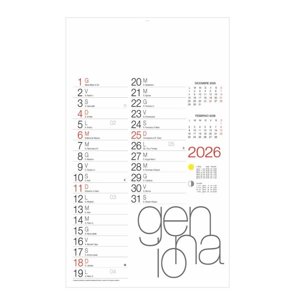 B067 - Calendario Olandese Design