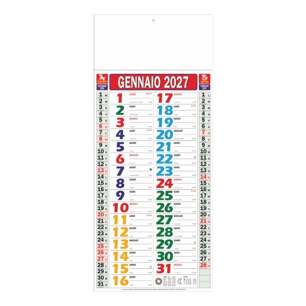 B052 - CALENDARIO OLANDESE MULTICOLOR