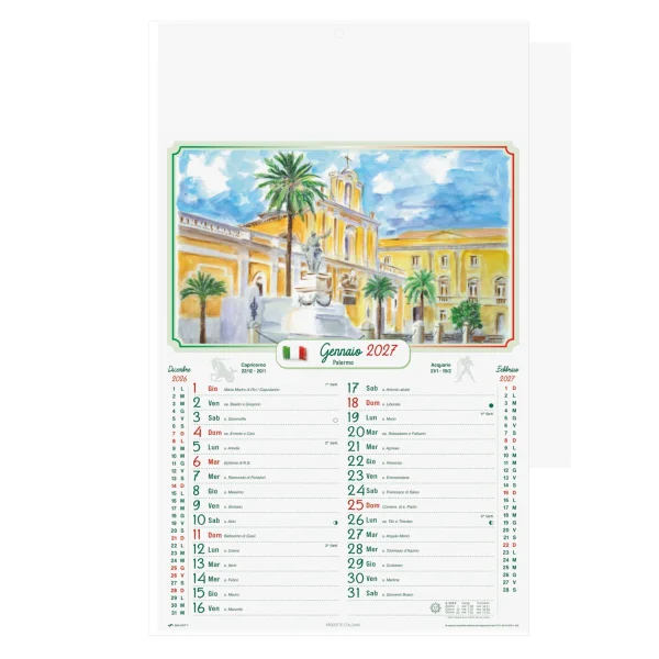 B033 Calendario Città D'Italia