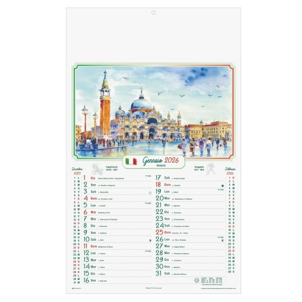 B033 Calendario Città D'Italia