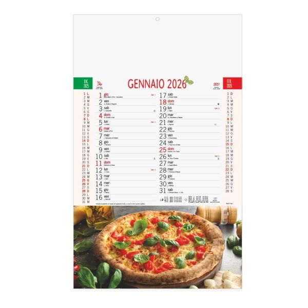 B013 - CALENDARIO PIZZA 