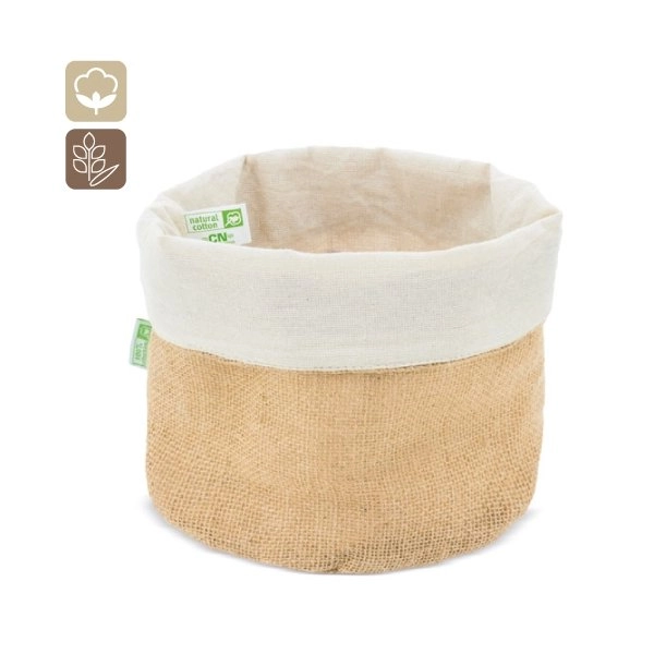 BORSA PER PANE COTONE E JUTA NATURALE 