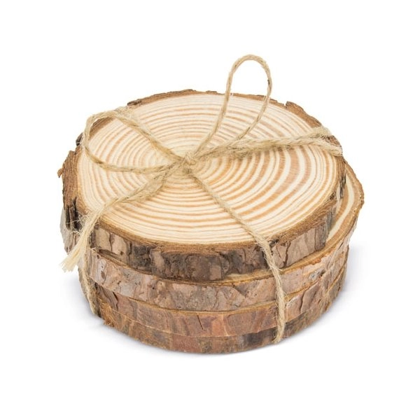 SET DI SOTTOBICCHIERI IN LEGNO 