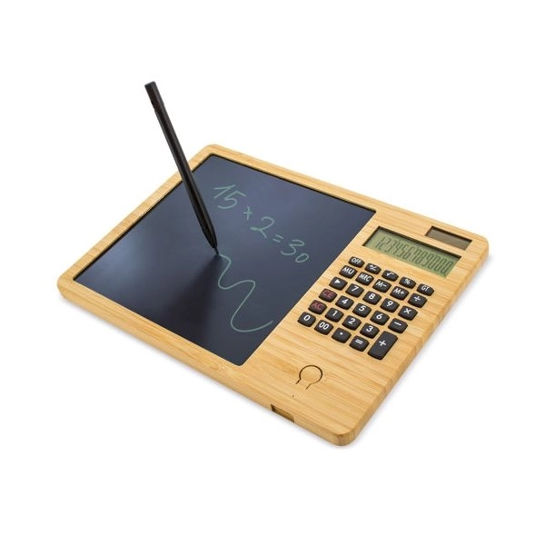 Immagine CALCOLATRICE IN BAMBU CON TABELLA AUTOMATICA 