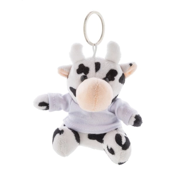 CowFob Portachiavi con mucca in peluche