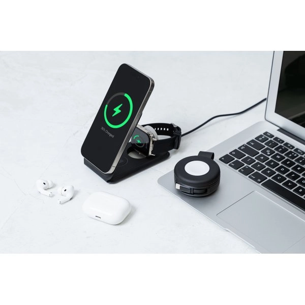 Immagine LuxCharge Stand Caricatore wireless in RPU con supporto per cellulare