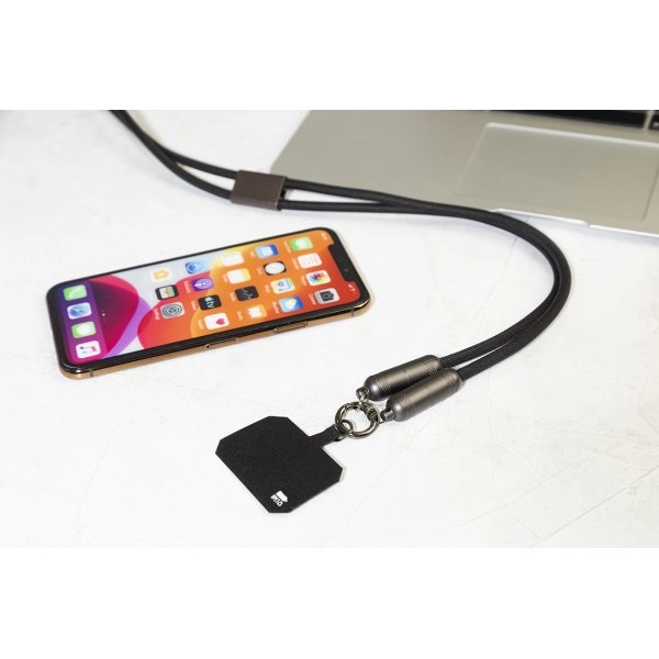 Immagine Fastly Lanyard in RPET con cavo di ricarica da 60W