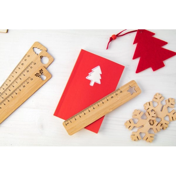 Immagine Lopsmarka Righello In Bambù, Albero Di Natale