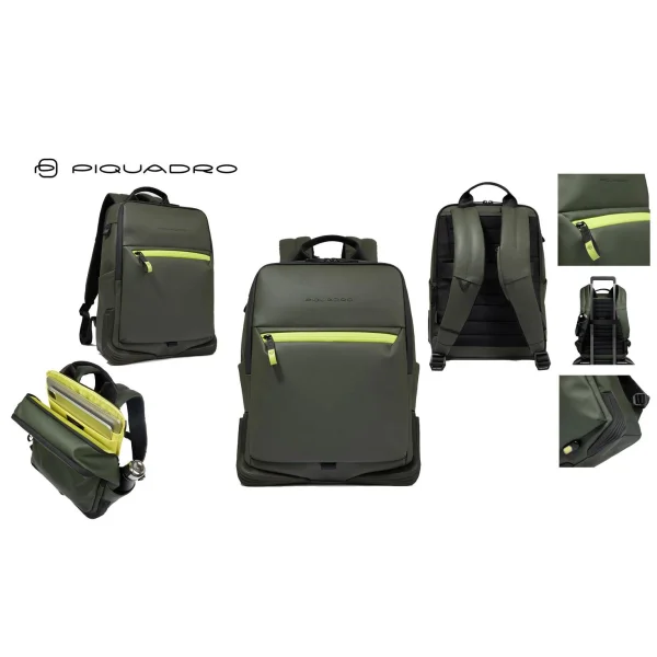 ZAINO PORTA COMPUTER IN TESSUTO GOMMATO PIQUADRO