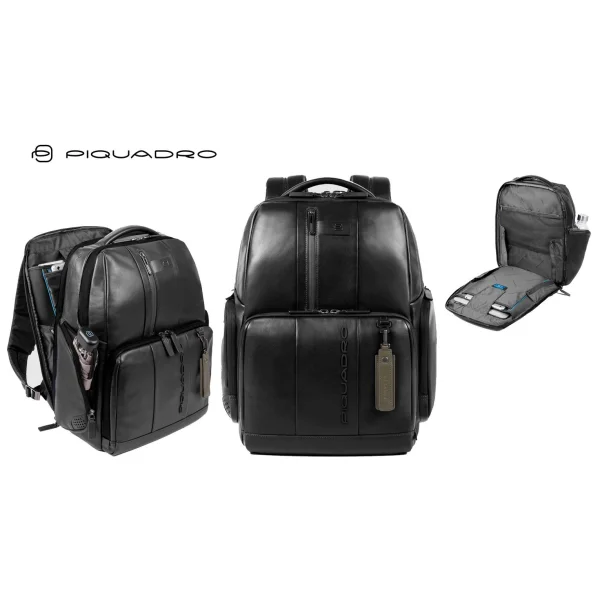ZAINO UOMO FAST-CHECK PORTA COMPUTER IN PELLE PIQUADRO