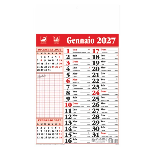 B060 CALENDARIO OLANDESE NOTES