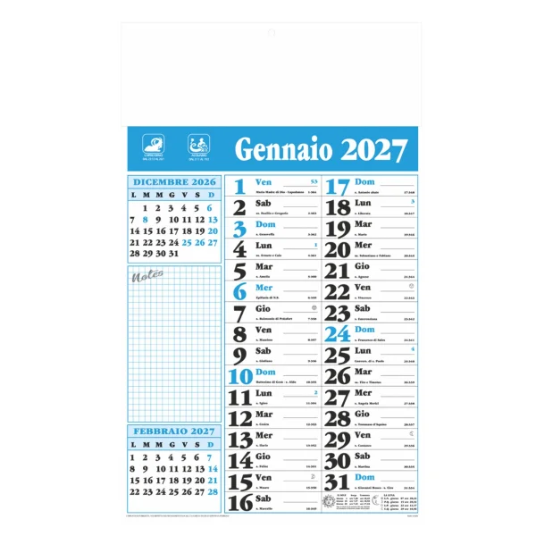 Immagine B060 CALENDARIO OLANDESE NOTES