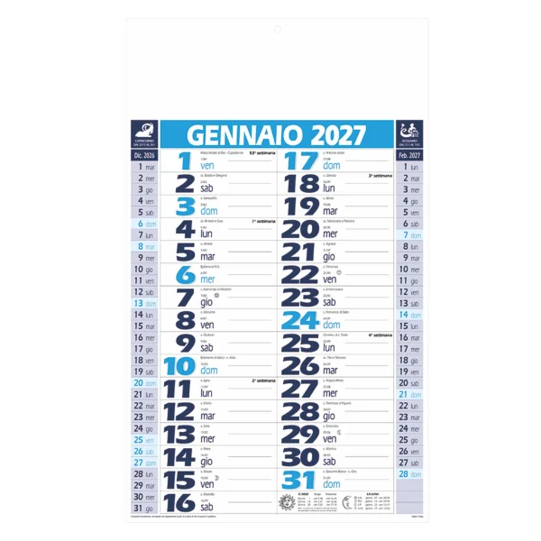 Immagine B055 - CALENDARIO OLANDESE
