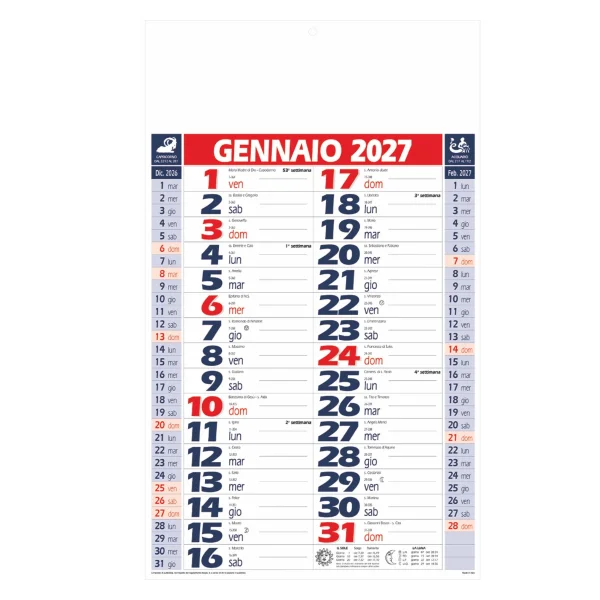 B055 - CALENDARIO OLANDESE