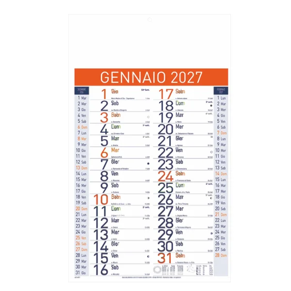 B005 Light - Calendario Olandese Da Parete
