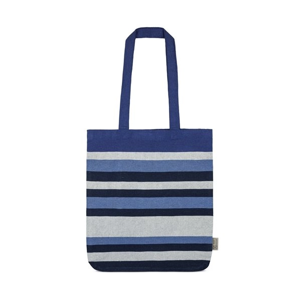 BORSA A RIGHE IN COTONE RICICLATO 