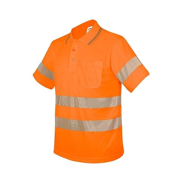 POLO CON TASCHINO E BANDE ELASTICHE RIFLETTENTI “QVO”