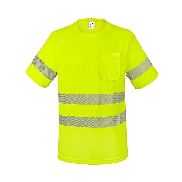 Immagine T-SHIRT CON TASCHINO E BANDE RIFLETTENTI ELASTICHE “ELAST”