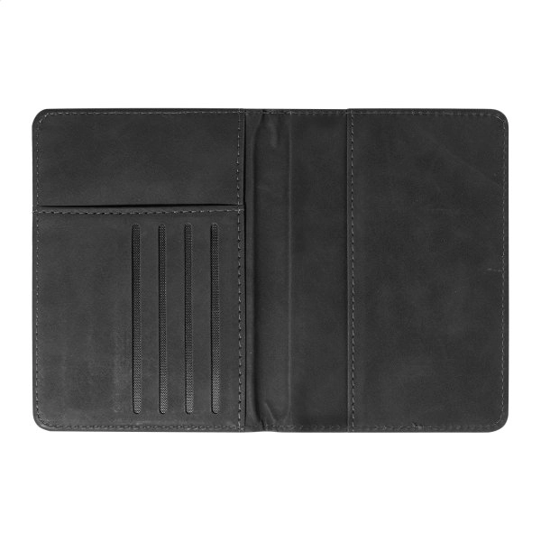 Immagine TwinPass Set porta passaporto e etichetta bagaglio in RPU