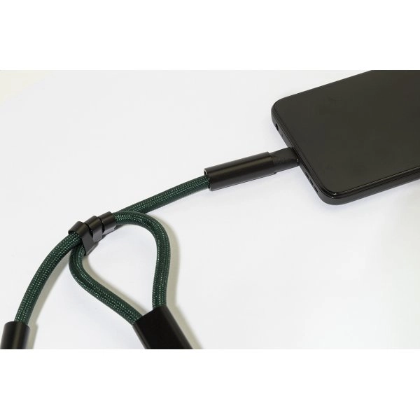 Immagine CuffCharge Cavo da 60 W con braccialetto portacellulare in RPET