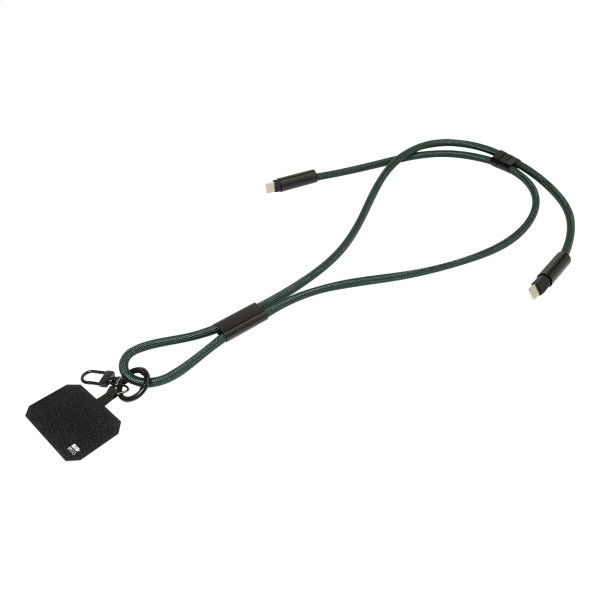 Immagine HolCharge Cavo da 60 W con lanyard portacellulare in RPET