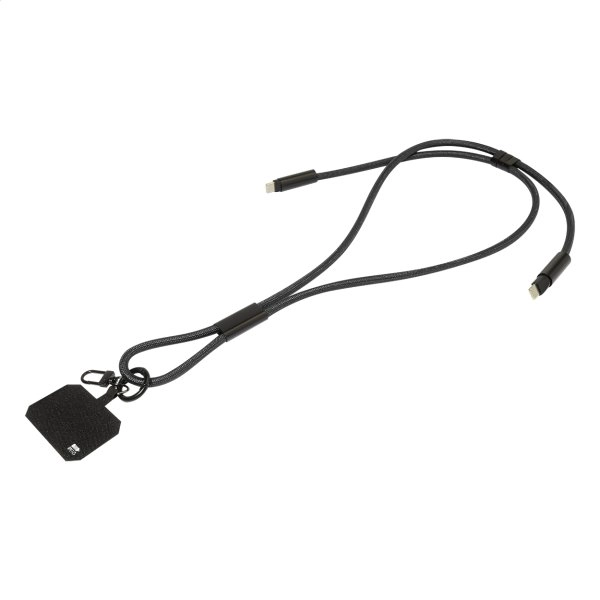 Immagine HolCharge Cavo da 60 W con lanyard portacellulare in RPET