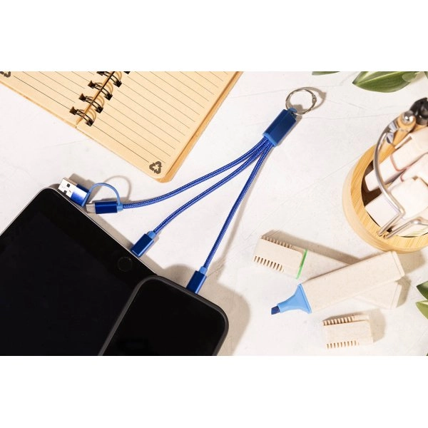 Immagine Rafob portachiavi con cavo di ricarica USB