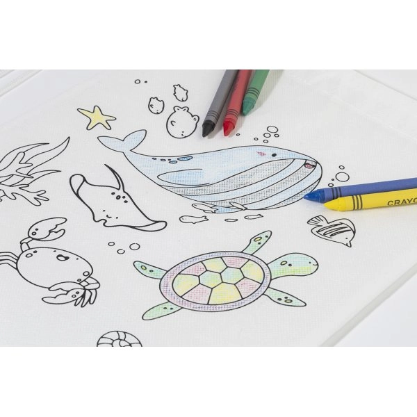 Immagine Zocolo Borsa con cordoncino da colorare RPET, animali