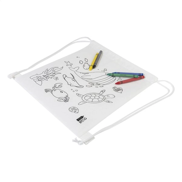 Immagine Zocolo Borsa con cordoncino da colorare RPET, animali