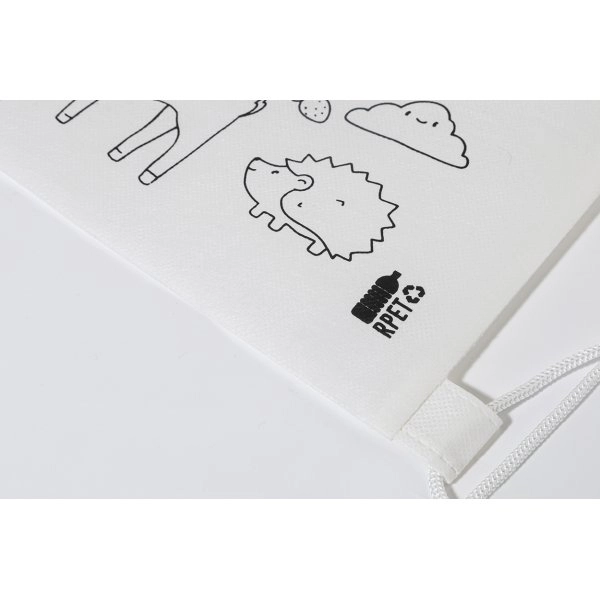 Immagine Zocolo Borsa con cordoncino da colorare RPET, animali